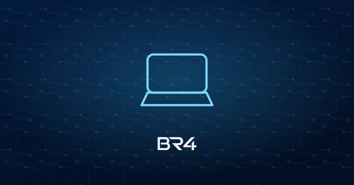 Ilustração de macbook da BR4, assistência Apple em Moema